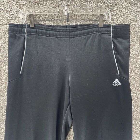Adidas Pants Adult Medium Black Athleisure Pull On Sweatpants Joggers Casual - Picture 2 of 11